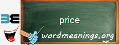 WordMeaning blackboard for price